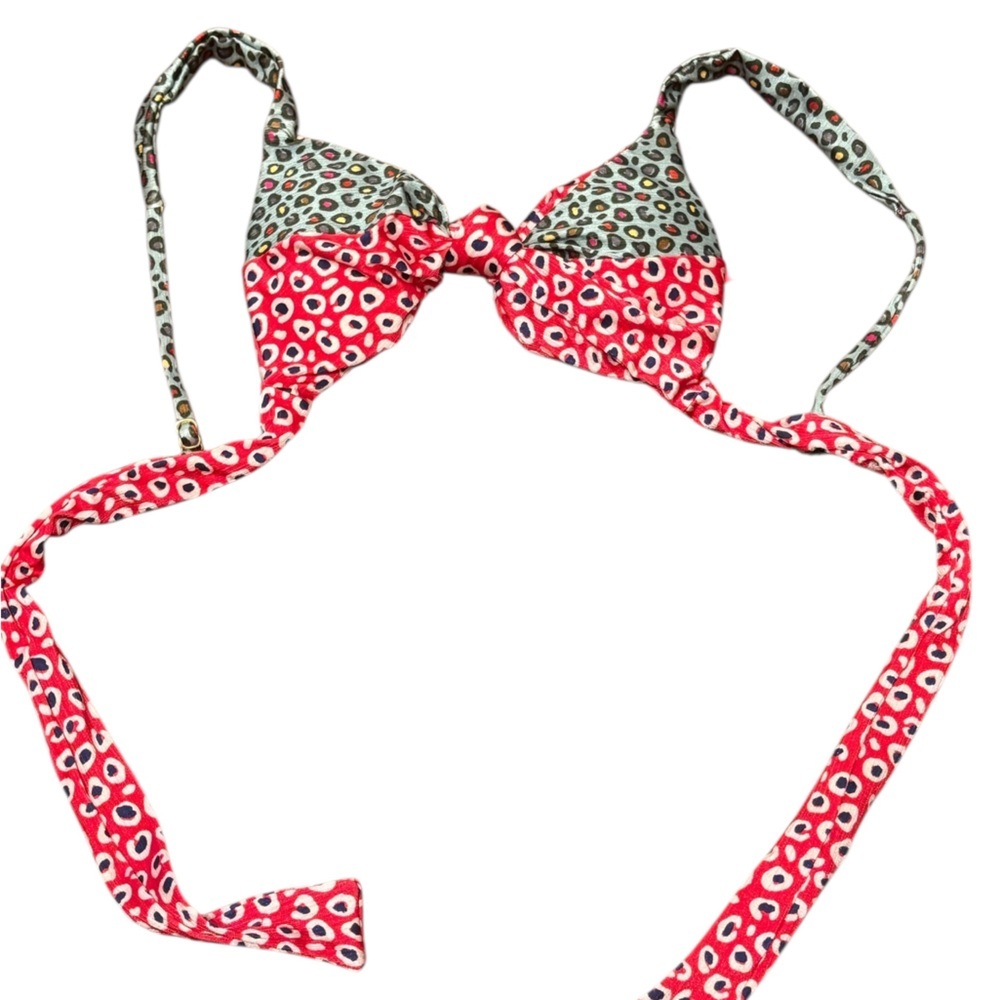 FARM Rio Leopard Patcha Reversible Bikini Top Size Large - Picture 6 of 9